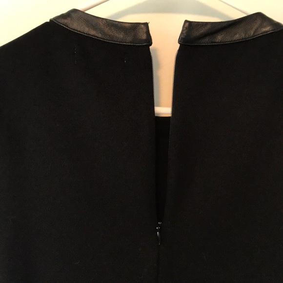 ✨ Last Chance Madewell Black Peplum Top with Leather Trim - Picture 4 of 5